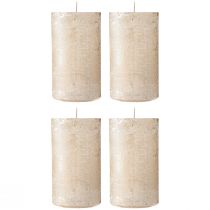 kohteita Yksiväriset kynttilät platina 70x120mm 4 kpl