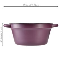 kohteita Ämpäri kahvoilla, metallinen istutusastia, violetti, Ø22,5cm, K10,5cm