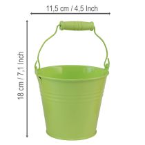 kohteita Ämpäri kahvalla, metalli, pastelliväri, helmikuvio, 11,5 × 8,5 cm, 8 kpl