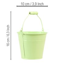 kohteita Ämpäri kahvalla, istutuslaatikko, pastellivärinen metalli, Ø10cm K8cm, 10 kpl