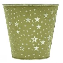 kohteita Planter Hopea Vihreä Kukkaruukku Metal Stars Ø14cm