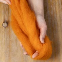 kohteita Villanaru, huovutettua villaa, oranssi, 2m, askarteluun, sidontaan ja koristeluun