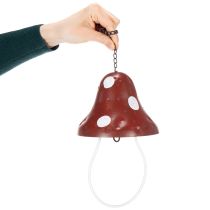kohteita Metallinen ruokinta-asema, kärpässienikuvio, riippuva, punainen ja valkoinen, 25,5 cm