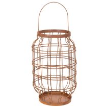 kohteita Puutarhalyhty, metalli, ruosteinen viimeistely, kahva, vintage, Ø19,5 cm