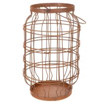 kohteita Puutarhalyhty, metalli, ruosteinen viimeistely, kahva, vintage, Ø19,5 cm