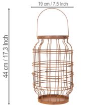 kohteita Puutarhalyhty, metalli, ruosteinen viimeistely, kahva, vintage, Ø19,5 cm