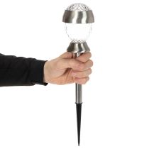kohteita Aurinkokäyttöiset puutarhavalot, pallomaiset valot maapiikillä, 36 cm, 4 kpl