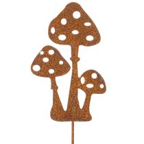 kohteita Puutarhakeppi, säänkestävää terästä, kärpässienen koristekeppi, 15 cm, 6 kpl