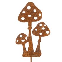 kohteita Puutarhakeppi, säänkestävää terästä, kärpässienen koristekeppi, 15 cm, 6 kpl
