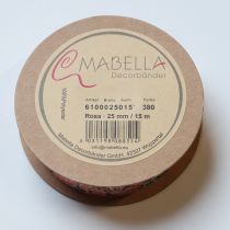 kohteita Lahjanauha kukkakuviolla leikkisiin lahjoihin ja askarteluun, 2,5 cm leveä, 15 m pitkä