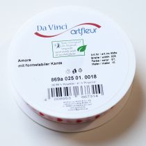 kohteita Sydämillä koristeltu lahjanauha, ihanteellinen luoviin pakkausideoihin ja henkilökohtaisiin lahjoihin, 2,5 cm leveä, 15 m pitkä