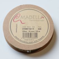 kohteita Lahjanauha oliivinoksa tyylikkäillä oksilla ja oliiveilla 1,5 cm 15 m