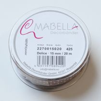 kohteita Lahjanauha pilkuilla tyylikkäisiin hääkoristeisiin ja luovaan pakkaamiseen, 1,5 cm leveä, 20 m pitkä