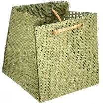 kohteita Lahjapussit paperilla kudottu vihreän näköinen 12x12cm 12 kpl