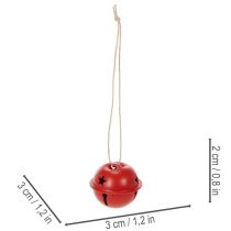 kohteita Kellomaiset koristeelliset riipukset tähtiaiheella, 3 cm, 9 kpl
