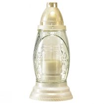kohteita Grave kevyt lasimaljakko retro hautalyhty kirkas valkokulta Ø11cm K26.5cm