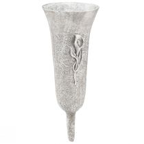 kohteita Hautamaljakko harmaa Maljakko kiinni Calla motiivi K32.5cm
