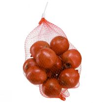 kohteita Keinotekoinen granaattiomenakoriste verkkoon pakattuna, petollisen realistinen, puna-kelta-vihreä, Ø5,5 cm, 12 kpl