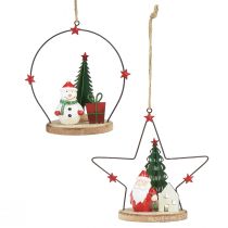kohteita Koristeellinen ripustin Joulupukin Lumiukko Tähti H13cm 2kpl