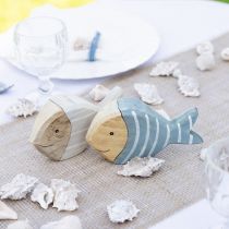 kohteita Puinen kalapöytäkoriste kalajalusta puu 15×8cm 2 kpl