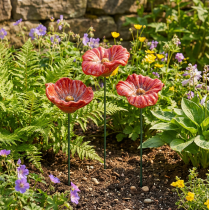 kohteita Keraaminen unikkokukka romanttinen koriste kevään puutarhaan ja kukkapenkkeihin 31 cm 6 kpl