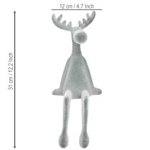 kohteita Hirvi Koristeellinen Reunaistuin K31cm Harmaa 3 kpl
