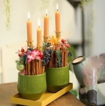 kohteita Kynttilänjalka kruunu kultainen, tikkukynttilänjalka metallinen 4 kpl