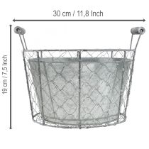 kohteita Lankakoriruukku istutukseen, jousikori, metallia, Ø26cm