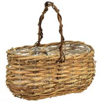 kohteita Istutuskori luonnollisella viiniköynnöskahvalla 25x14,5x24,5cm