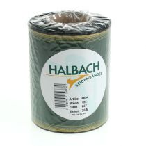 kohteita Elegantti tummanvihreä moiré-seppelenauha, 125 mm kultaisella helmireunuksella, surunauha, hääkoriste, rusettinauha