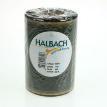 kohteita Moiré-seppelenauha, 150 mm, tummanvihreä kultaisella helmiäisreunalla, taftikudos, 25 m rulla koristeluun ja designiin