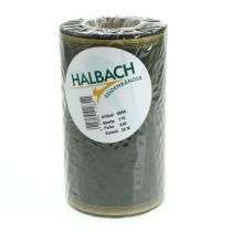 kohteita Elegantti moiré-seppelenauha, 175 mm, tummanvihreä helmiäisreunuksella ja taftikudoksella juhlatilaisuuksiin.