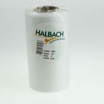 kohteita Valkoinen hautajaiskukkaseppelenauha, 175 mm leveä, 25 m pitkä, korkealaatuinen asetaattinauha