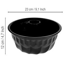 kohteita Keittiön koristeluun tarkoitettu musta kakkuvuoka, metallinen, Bundt-vuoka, Ø23cm