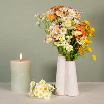 kohteita Keinotekoinen kamomilla kukkakimppuna luonnolliseen ja helppohoitoiseen koristeluun, 28 cm, 3 kpl