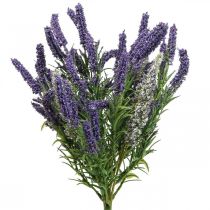 Keinotekoinen laventeli koristeellinen keinotekoinen kasvi violetti valkoinen pensas 46cm