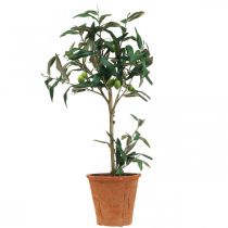 Keinotekoinen oliivipuu ruukussa Keinotekoinen kasvi Oliivi H63,5cm