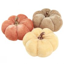 kohteita Kurpitsan koristekangas kurpitsat keltainen beige punainen ruskea Ø7cm 9 kpl