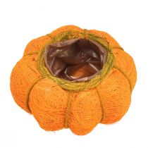 kohteita Kurpitsaruukku oranssi/keltavihreä sisalista Ø15cm korkeus9cm