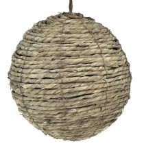 kohteita Pallo ripustamiseen olkipallo harmaa pesty Ø25cm