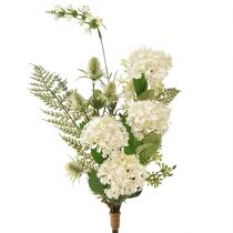 kohteita Keinotekoinen kukkakimppu lumipallokasvi teasel saniainen 65cm