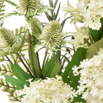 kohteita Keinotekoinen kukkakimppu lumipallokasvi teasel saniainen 65cm