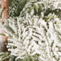 kohteita Keinokuusi metallilevyllä lumella talvikoristeita 35x115cm