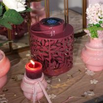 kohteita Lehtiaiheinen lyhty, aurinkovoimalla toimiva, tunnelmalliseen ulkovalaistukseen, 25 cm