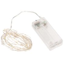 kohteita LED-valoketju sisäkäyttöön, paristokäyttöinen, lämmin valkoinen, 30 LEDiä, 3 m, 6 kpl