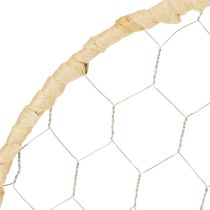 kohteita Boho-metallikoristerengas, hopea, Ø28cm, luonnonkiharilla, 4 kpl setti - riippuva koriste, seinäkoriste