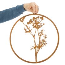 kohteita Metallirengas, ruostunut metalli, koristerengas, seinäkoriste, tillinoksa, Ø38cm