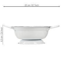 kohteita Metallinen koristekulho, valkoinen ja musta, Ø16,5 cm, korkeus 6,5 cm, 4 kpl
