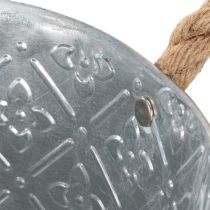 kohteita Metallinen istutusruukku, kukkaruukku kahvoilla, istutusruukku kukkakuviolla Ø18cm