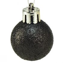 kohteita Mini Tree Balls Musta Särkymätön Muovi Ø3cm 14kpl